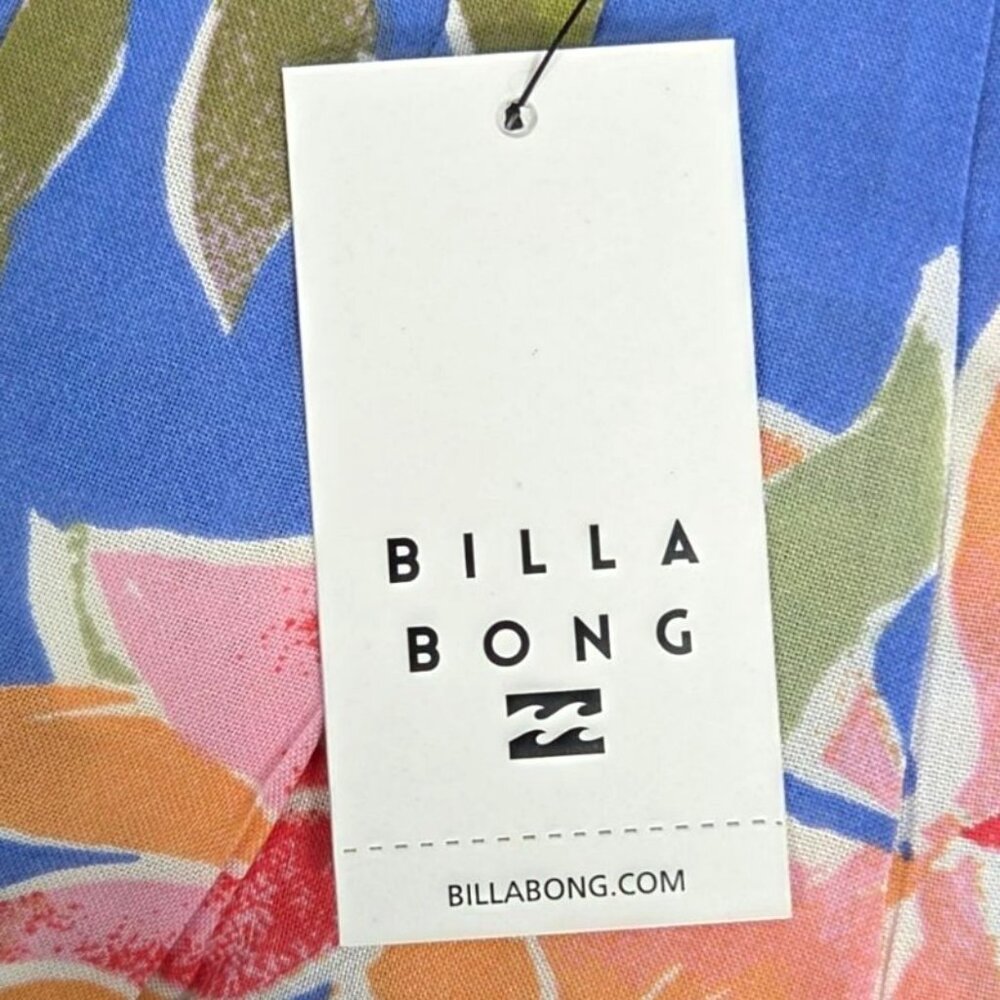 Billabong Womens Sunny Daze Mini Dress XL Blue Floral Sleeveless Relaxed NWT - Picture 3 of 7